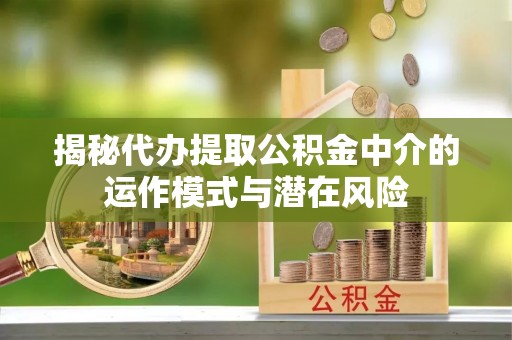 德清揭秘代办提取公积金中介的运作模式与潜在风险
