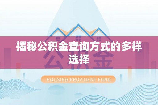德清揭秘公积金查询方式的多样选择